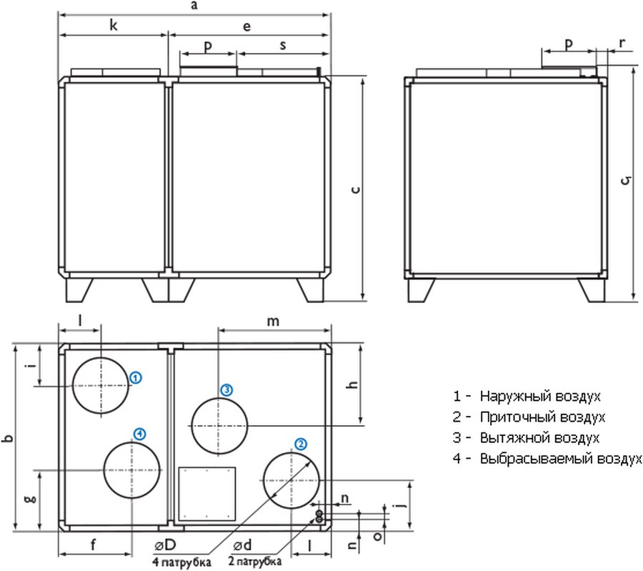 Приточно-вытяжная установка Ostberg HERU 800 S