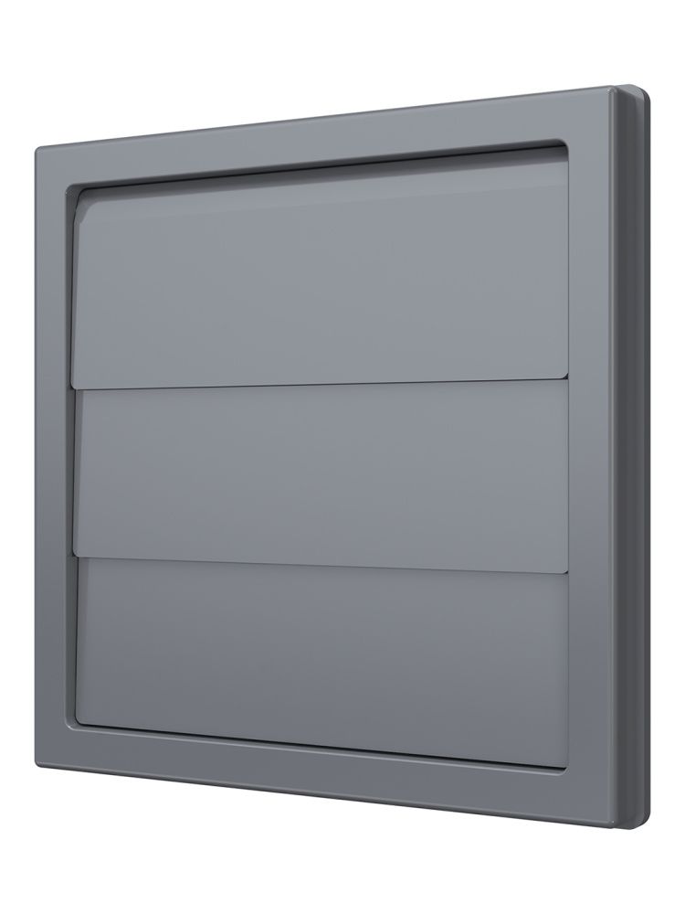 Выход стенной КФ фланец D100 жалюзи 150x150 ASA Gray ERA STREETLINE