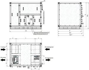 Приточно-вытяжная установка с роторным рекуператором RWN-RR-500(50c)-ЕС-W-Classic(N)