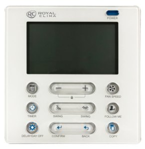 Проводной пульт управления ROYAL Clima RCW-101 для полупромышленного оборудования серии ESPERTO