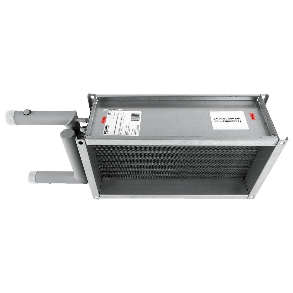 Водяной нагреватель для прямоугольных каналов ZILON ZWS 800x500-2